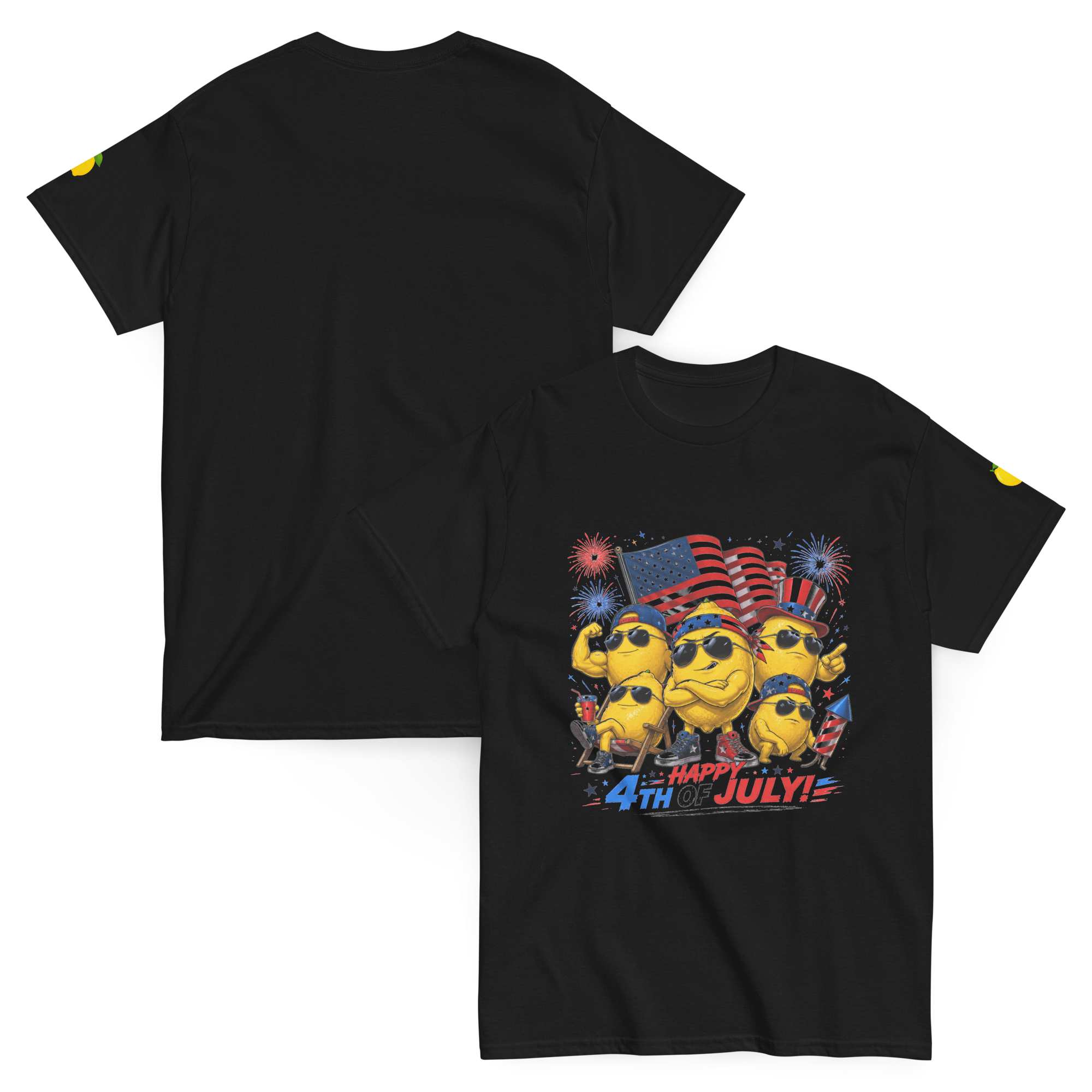 4th of July Lemon Graphic Tee | Patriotic Summer Shirt
