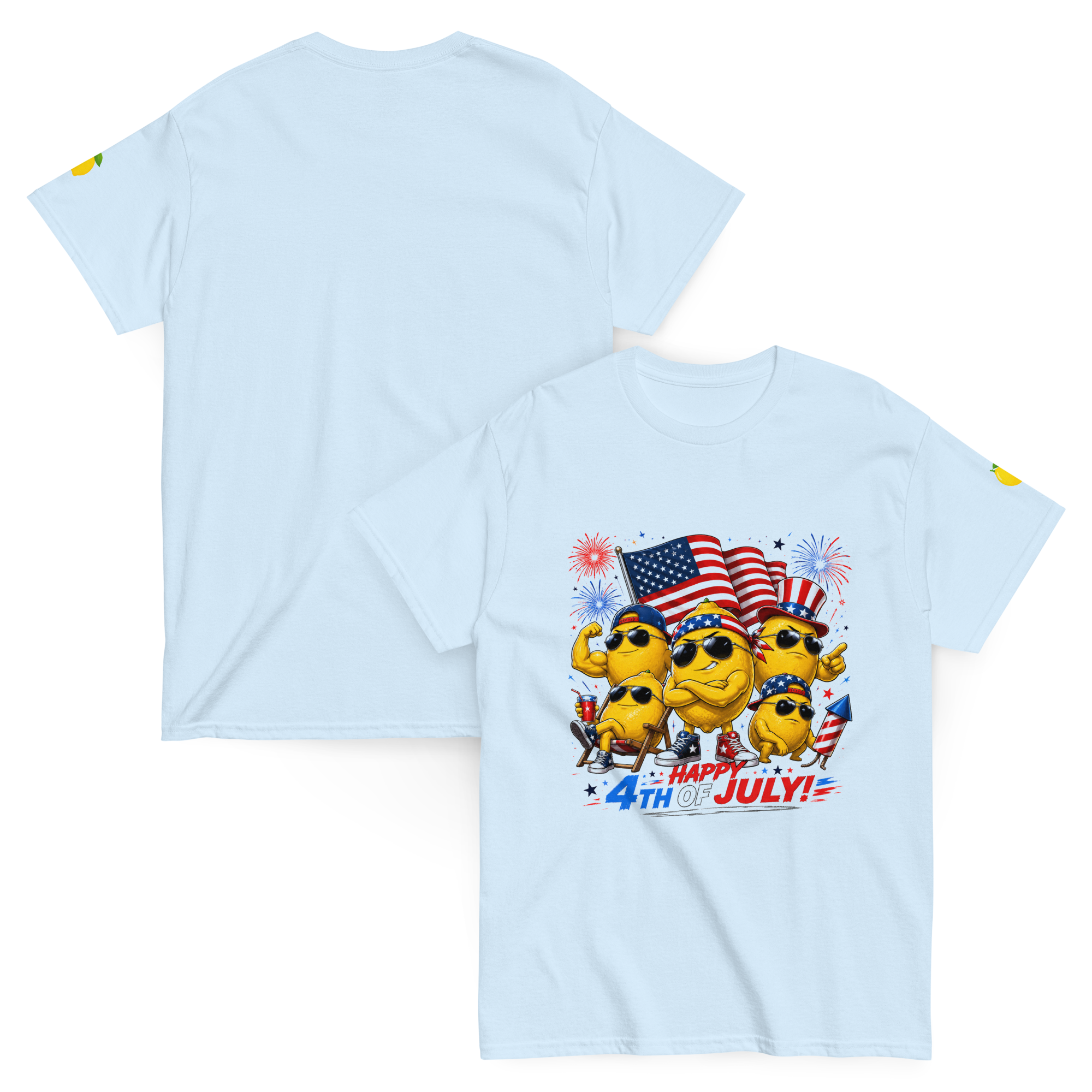 4th of July Lemon Graphic Tee | Patriotic Summer Shirt