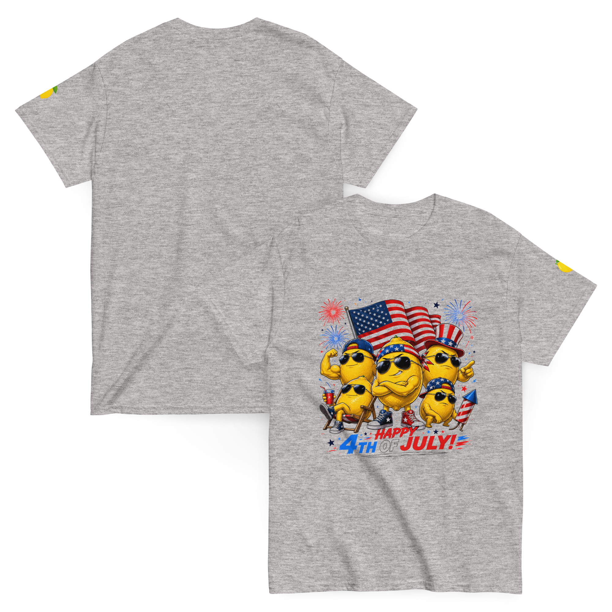 4th of July Lemon Graphic Tee | Patriotic Summer Shirt