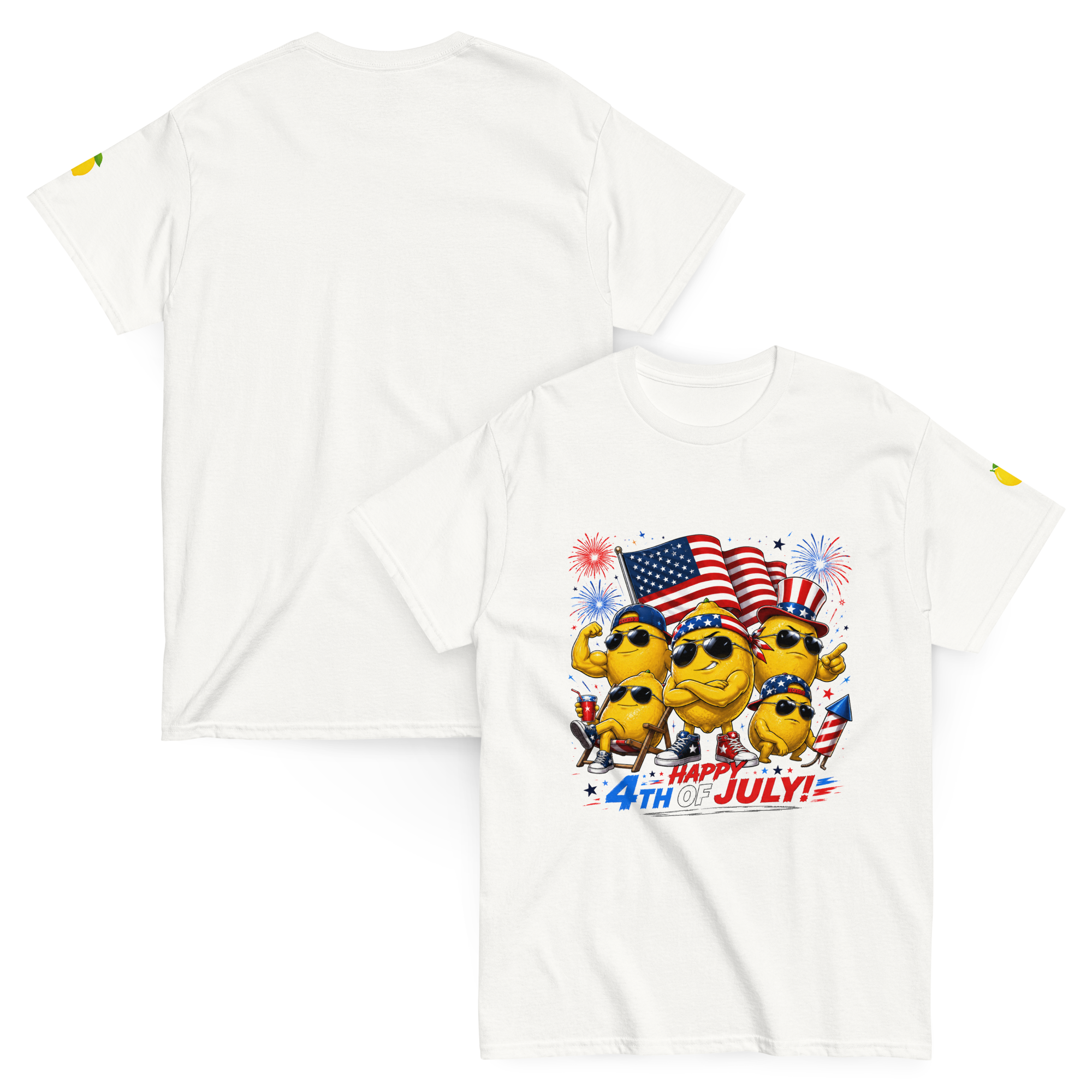 4th of July Lemon Graphic Tee | Patriotic Summer Shirt